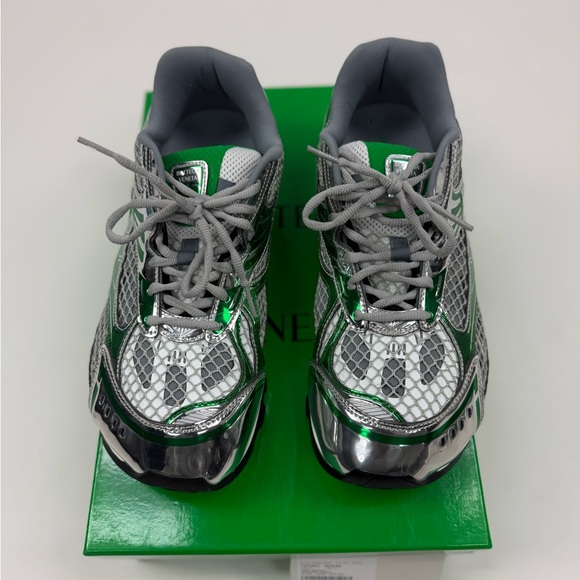 Bottega Veneta - Orbit Sneakers Silver and Green Sneakers - Picture 2 of 7